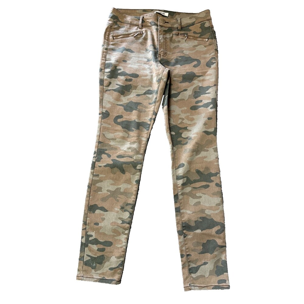 Refuge Pants Womens Size 10 30x29 Camouflage Zip Pockets Camo